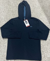 Quiksilver Men’s Textured Pullover Hoodie Navy Blue Size M