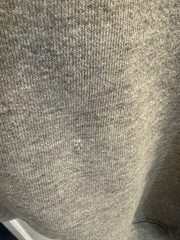 NAVY Hooded Sweatshirt Gray 1X-2X See Description No Hood Cord Free Shipping