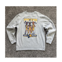 Indiana Pacers “Yes ‘Cers” Crewneck Sweatshirt Mens L Gray NBA Item Game Graphic