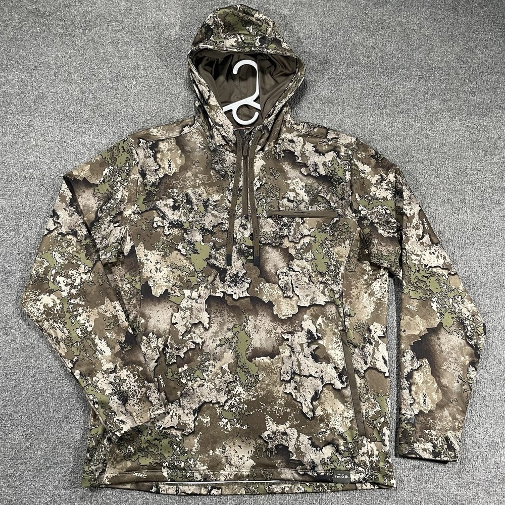 Tekari Hoodie Mens Medium Camo XRC Embroidered Outdoor Hunting Hiking
