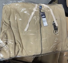 Polo Ralph Lauren Beige Full Zip Fleece Hoodie Big Pony Logo Men’s XXXL