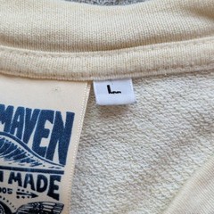 Jungmaven Sweatshirt Mens Large White Hemp Organic Cotton USA Crewneck Pullover
