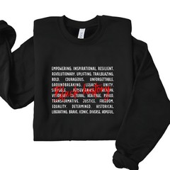 Black History Empowerment Christian Word Cloud Sweatshirt