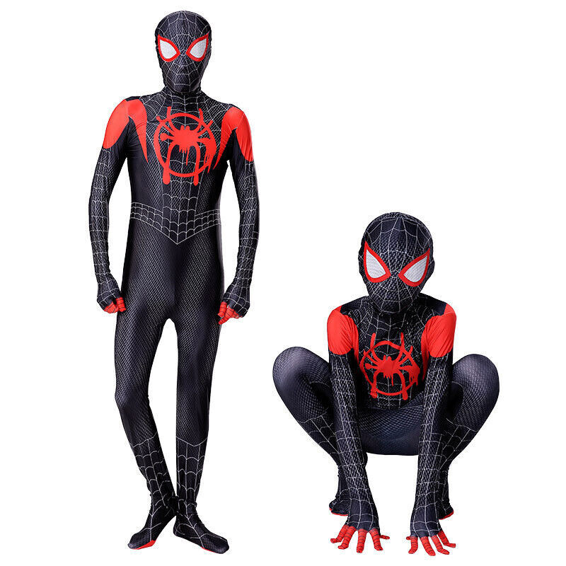 Into the SpiderVerse Miles Morales Spiderman Costume Cosplay Hoodie Shorts