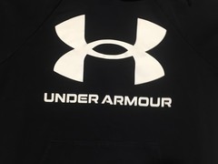 Under Armour Coldgear Sweatshirt Mens M Medium Black Short Sleeve Hooded Loose