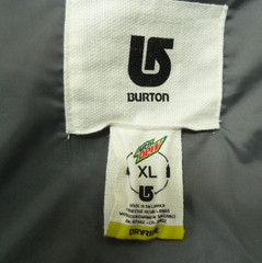 Burton Hoodie Mens XL Full Zip Dry Ride Fleece Lined 3 Pockets Grey Weatherproof