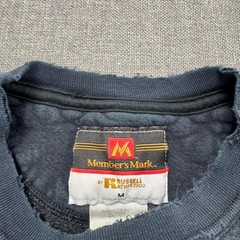 Vintage 90s Russell Athletic Sweatshirt Faded Distressed Black Mens Medium Blank