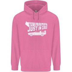 I Drive at 88mph Just in Case Funny Mens 80% Cotton Hoodie