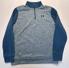 NWT Under Armour Armour Fleece Twist 1/4 Zip Pullover Tourmaline Teal Size Large