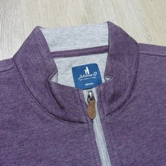JOHNNIE-O Mens M MEDIUM SULLY PULLOVER 1/4 ZIP ROYAL PLUM PURPLE GOLF SWEATSHIRT