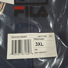 NWT MENS FILA TENCONI BLUE ZIP UP HOODIE JACKET 3XL