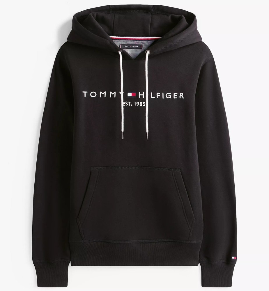 Tommy Hilfiger Men’s Regular Fit Embroidered Tommy Logo Fleece Pullover Hoodie