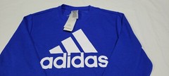 ADIDAS MENS ESSENTIALS FRENCH TERRY BIG LOGO SWEATSHIRT ROYAL BLUE HE1840
