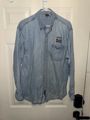 ALASKA All Season Denim Blue Jean Cotton Denim Button-up Men Size Large (WTF99)