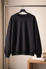 Silver Fox Black Microfiber Pullover Sweatshirt Crew Neck Men’s XL Long Sleeve