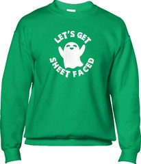 Sheet Faced Halloween Trick or Treat Horror Costume Party Ghost Mens Sweatshirt