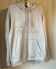 Adidas Climawarm Hoodie Light Gray 100% Polyester Men’s Large NICE!!