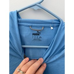 Puma Mens Light Blue Long Sleeve Activewear Hoodie Size Large L