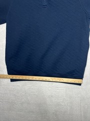 Goodfellow Quilted Pullover Snap Mock Neck Sweatshirt Blue Mens L NWT