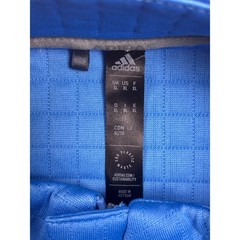 Adidas Mens Blue Quilted Fleece 1/4 Zip Pullover Mock Neck Jacket XL