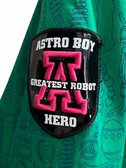tezuka productions 2003.4.7. Astro Boy Anime Hoodie Green Blue Medium