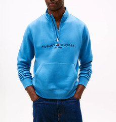 Tommy Hilfiger Men’s Regular Fit Embroidered Tommy Logo Quarter-Zip Sweatshirt