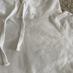 GUESS U.S.A. Distressed Varsity Hoodie S 100% Cotton