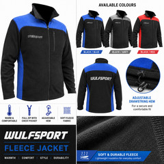 Fitted zip fleece jacket Wulfsport unisex adult outdoor leisure motocross MX