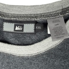 REI Mens XXL Gray Crewneck Sweatshirt Pullover Outdoor Casual Heavyweight