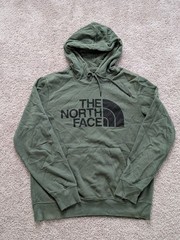 The North Face Hoodie Graphic Logo Hooded Pockets Men’s Medium Olive Color