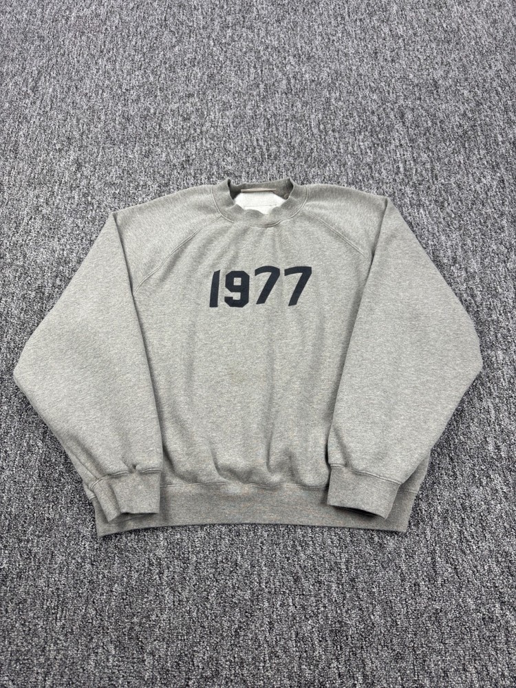 Fear of God Sweatshirt Men Medium Essentials Dark Oatmeal 1997 Crewneck Pullover