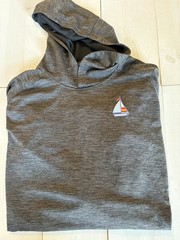 Mier Mens Grey Lightweight Breathable Hoodie Athletic Size Small Nautical Ocean