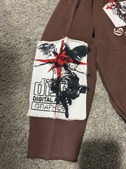 Gunzinii Denim & Co. Pullover Hoodie Size Medium Brown Brand New With Tags