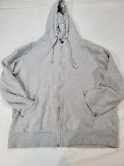 Pure NRG Athletics Hoodie Men’s Large Heather Gary Fleece Lined Ribbed Full Zip