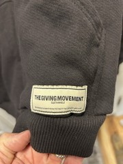 The Giving Movement Sustainable Full Zip Hoodie Men’s Large Black Organic Cotton