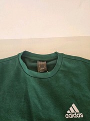 adidas Men’s Essentials Fleece Sweatshirt Collegiate Green Size Small IJ8893 NWT
