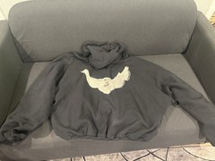 Balenciaga Dove Hoodie Washed Black Yeezy Gap Engineered, Size Medium