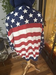 UNISEX Hoodie Mens 2XL, USA Full Zip Front America Patriotic