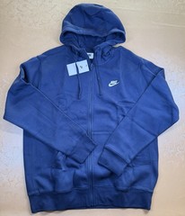 New Nike Sportswear Club Fleece Full-Zip Hoodie Navy Men’s SIZES BV2645-410 NEW