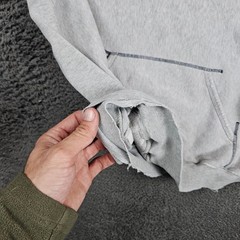 Triple Five Soul Gray Hoodie Pullover Spell Out Logo Casual Size L
