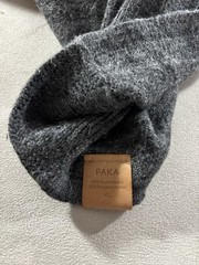 Paka Royal Alpaca Wool Hoodie Size XL Gray Pullover Sweater
