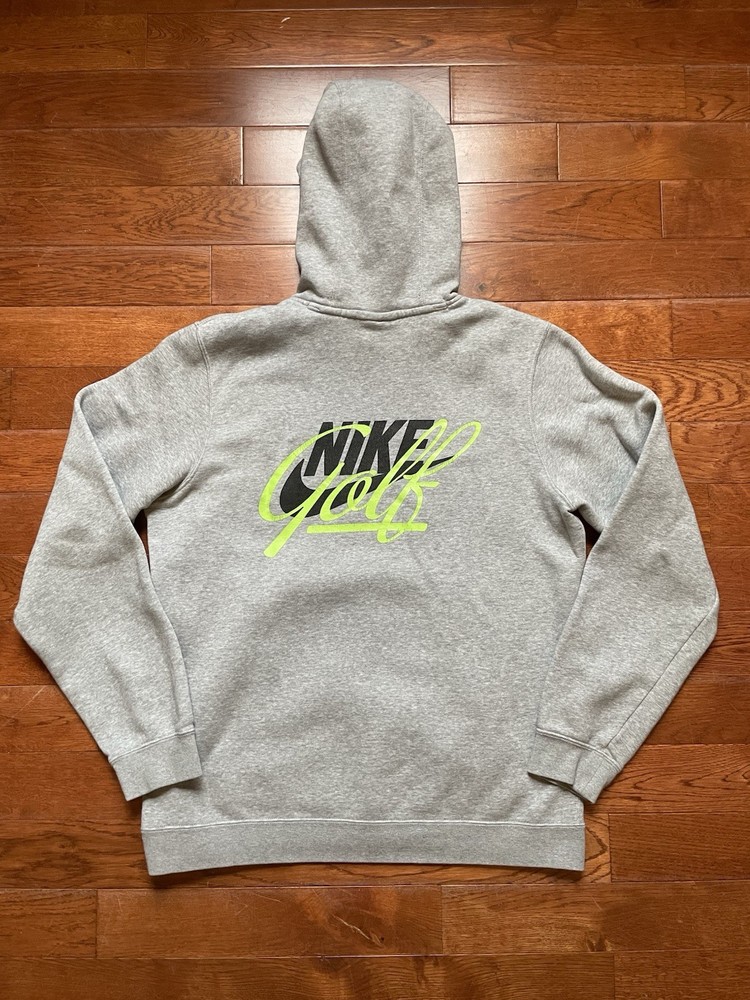 Nike Golf Sweatshirt Hoodie Gray Logo Swoosh Athleisure Mens Large Sports