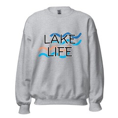 Lake Life Waves Unisex Sweatshirt Gift S,M,L,XL,2X,3X,4X
