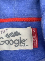 Google Mens Hoodie Sz 2XL Vintage Leather Patch Boulder Colorado Rocky Mountains