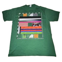 Graphic Color Test Pattern T Shirt Large Green Port & Company Art Tee