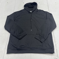 AGH Solid Black Basic Long Sleeve Pulllover Hoodie Unisex Adults Size Large
