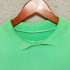 VTG 90s Souvenir Egypt Pyramids Graphic Polo Sweatshirt Mens XL Green Terry Boxy