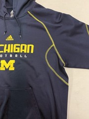 Adidas Navy and Yellow Michigan Football Hoodie 100% Polyester Size XL