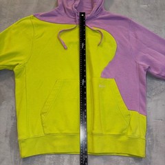 Nike Sportswear Colorblock Hoodie Clash Green Purple Mens Large Pullover Fleece