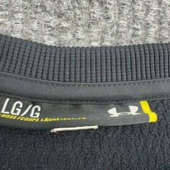 Under Armour Sweatshirt Mens LG Black Polyester Side Zip Pocket Athletic Style